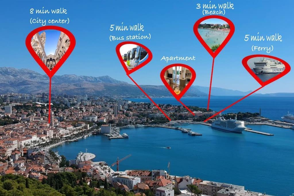 Apartmán New! Carpe Diem 1,split-bacvice,free Wi-fi, Parking Split